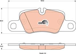 TRW GDB1849 - Brake Pad Set, disc brake autospares.lv