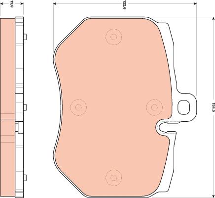 TRW GDB1848 - Brake Pad Set, disc brake autospares.lv