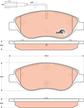 TRW GDB1855 - Brake Pad Set, disc brake autospares.lv