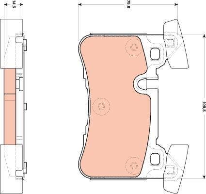 TRW GDB1856 - Brake Pad Set, disc brake autospares.lv