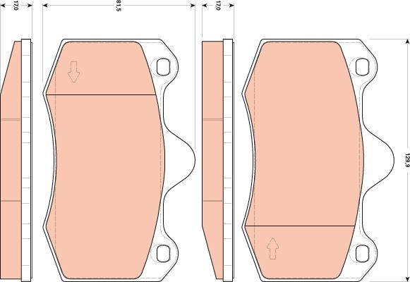 TRW GDB1852 - Brake Pad Set, disc brake autospares.lv