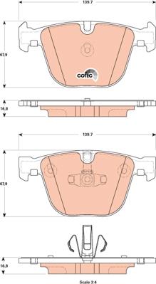 TRW GDB1857 - Brake Pad Set, disc brake autospares.lv