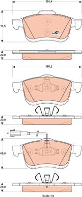 TRW GDB1864 - Brake Pad Set, disc brake autospares.lv