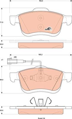 TRW GDB1865 - Brake Pad Set, disc brake autospares.lv