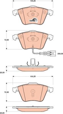 TRW GDB1809 - Brake Pad Set, disc brake autospares.lv