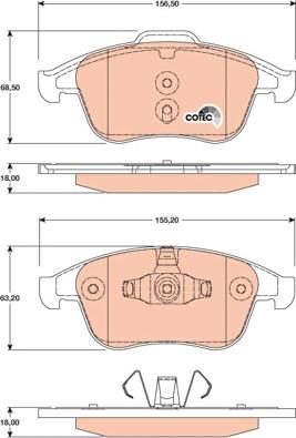 TRW GDB1808 - Brake Pad Set, disc brake autospares.lv