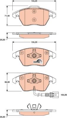 TRW GDB1807 - Brake Pad Set, disc brake autospares.lv