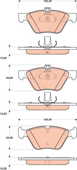 TRW GDB1815 - Brake Pad Set, disc brake autospares.lv