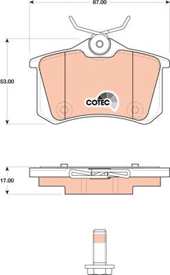 TRW GDB1813 - Brake Pad Set, disc brake autospares.lv