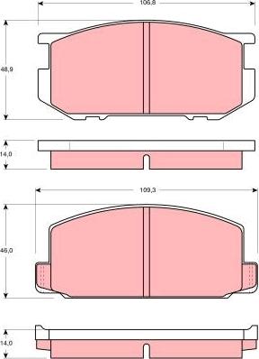 TRW GDB181 - Brake Pad Set, disc brake autospares.lv