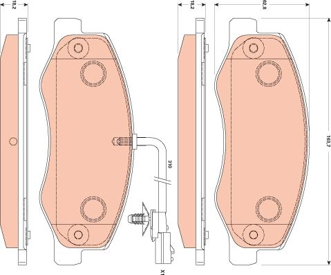 TRW GDB1885 - Brake Pad Set, disc brake autospares.lv