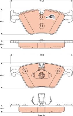 TRW GDB1882 - Brake Pad Set, disc brake autospares.lv