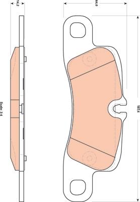 TRW GDB1839 - Brake Pad Set, disc brake autospares.lv