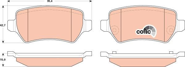 TRW GDB1831 - Brake Pad Set, disc brake autospares.lv