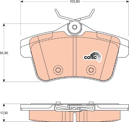 TRW GDB1828 - Brake Pad Set, disc brake autospares.lv