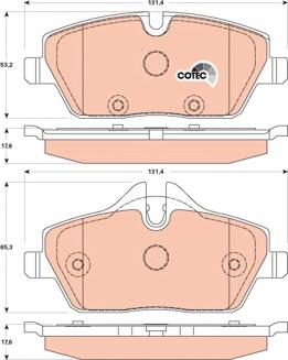 TRW GDB1870 - Brake Pad Set, disc brake autospares.lv