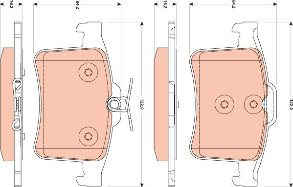 TRW GDB1877 - Brake Pad Set, disc brake autospares.lv