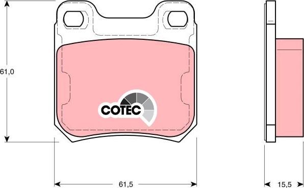 TRW GDB1346 - Brake Pad Set, disc brake autospares.lv