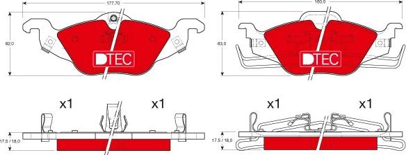 TRW GDB1351DTE - Brake Pad Set, disc brake autospares.lv