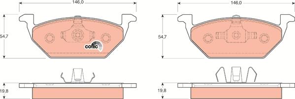 TRW GDB1357 - Brake Pad Set, disc brake autospares.lv