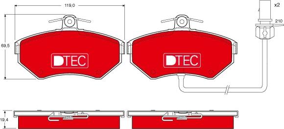 TRW GDB1366DTE - Brake Pad Set, disc brake autospares.lv