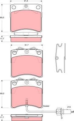 TRW GDB1368 - Brake Pad Set, disc brake autospares.lv