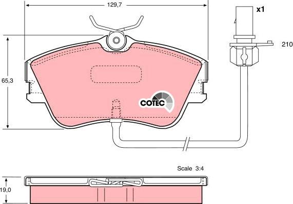 TRW GDB1367 - Brake Pad Set, disc brake autospares.lv