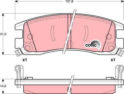 TRW GDB1309 - Brake Pad Set, disc brake autospares.lv