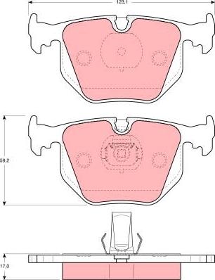 TRW GDB1304 - Brake Pad Set, disc brake autospares.lv