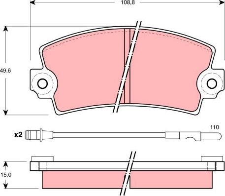 TRW GDB1303 - Brake Pad Set, disc brake autospares.lv