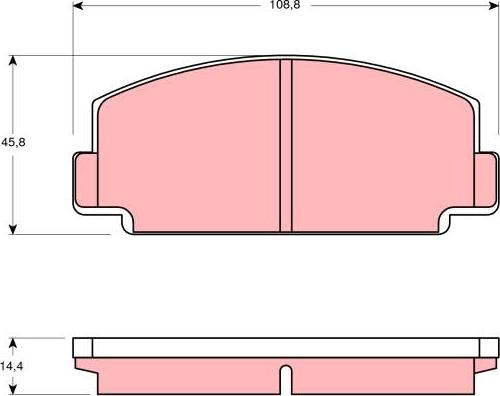 TRW GDB130 - Brake Pad Set, disc brake autospares.lv