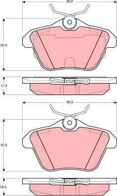 TRW GDB1315 - Brake Pad Set, disc brake autospares.lv