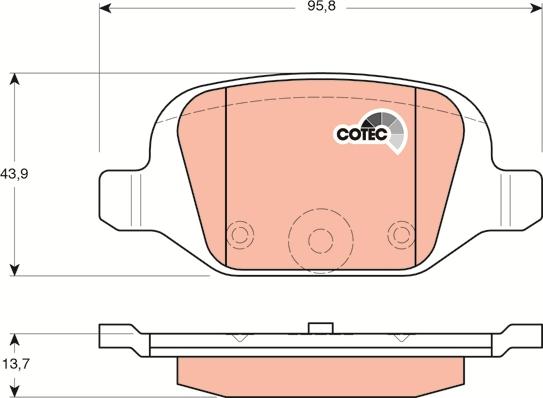 TRW GDB1384 - Brake Pad Set, disc brake autospares.lv