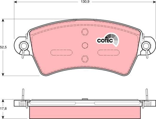 TRW GDB1385 - Brake Pad Set, disc brake autospares.lv