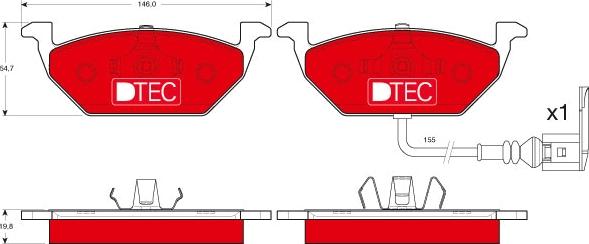 TRW GDB1386DTE - Brake Pad Set, disc brake autospares.lv