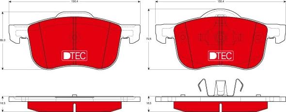 TRW GDB1388DTE - Brake Pad Set, disc brake autospares.lv