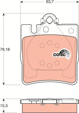 TRW GDB1334 - Brake Pad Set, disc brake autospares.lv