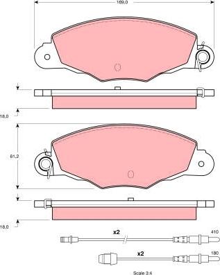 TRW GDB1336 - Brake Pad Set, disc brake autospares.lv