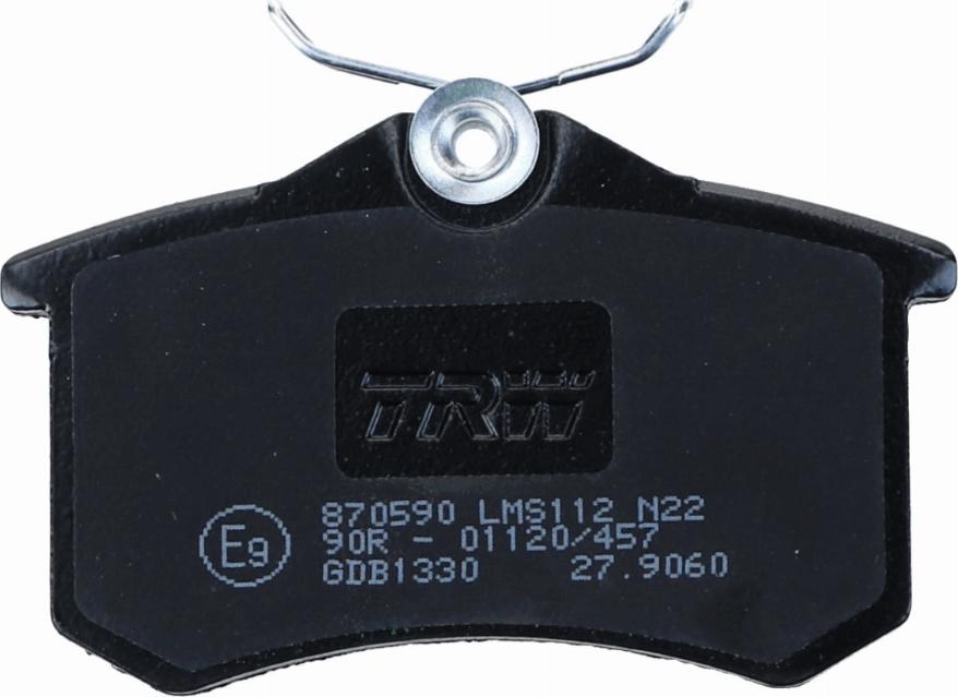 TRW GDB1330 - Brake Pad Set, disc brake autospares.lv