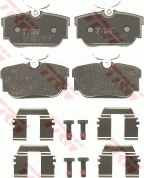 TRW GDB1325 - Brake Pad Set, disc brake autospares.lv