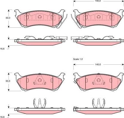 TRW GDB1379 - Brake Pad Set, disc brake autospares.lv