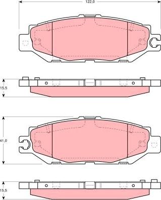 TRW GDB1240 - Brake Pad Set, disc brake autospares.lv