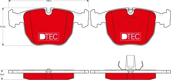 TRW GDB1261DTE - Brake Pad Set, disc brake autospares.lv