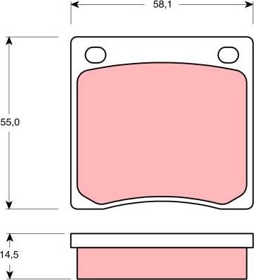 TRW GDB126 - Brake Pad Set, disc brake autospares.lv