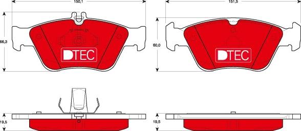 TRW GDB1205DTE - Brake Pad Set, disc brake autospares.lv