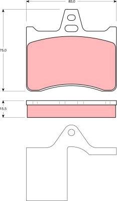 TRW GDB1284 - Brake Pad Set, disc brake autospares.lv