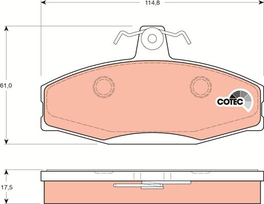 TRW GDB1280 - Brake Pad Set, disc brake autospares.lv