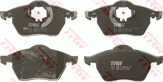 TRW GDB1275 - Brake Pad Set, disc brake autospares.lv
