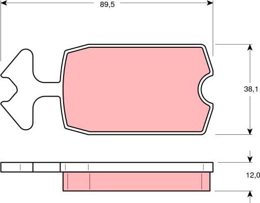 TRW GDB127 - Brake Pad Set, disc brake autospares.lv