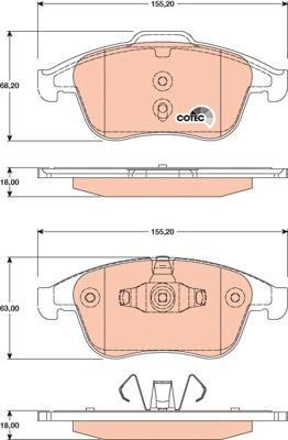 TRW GDB1790 - Brake Pad Set, disc brake autospares.lv